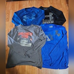 Under Armour Blue and Gray Long Sleeve Shirt Set